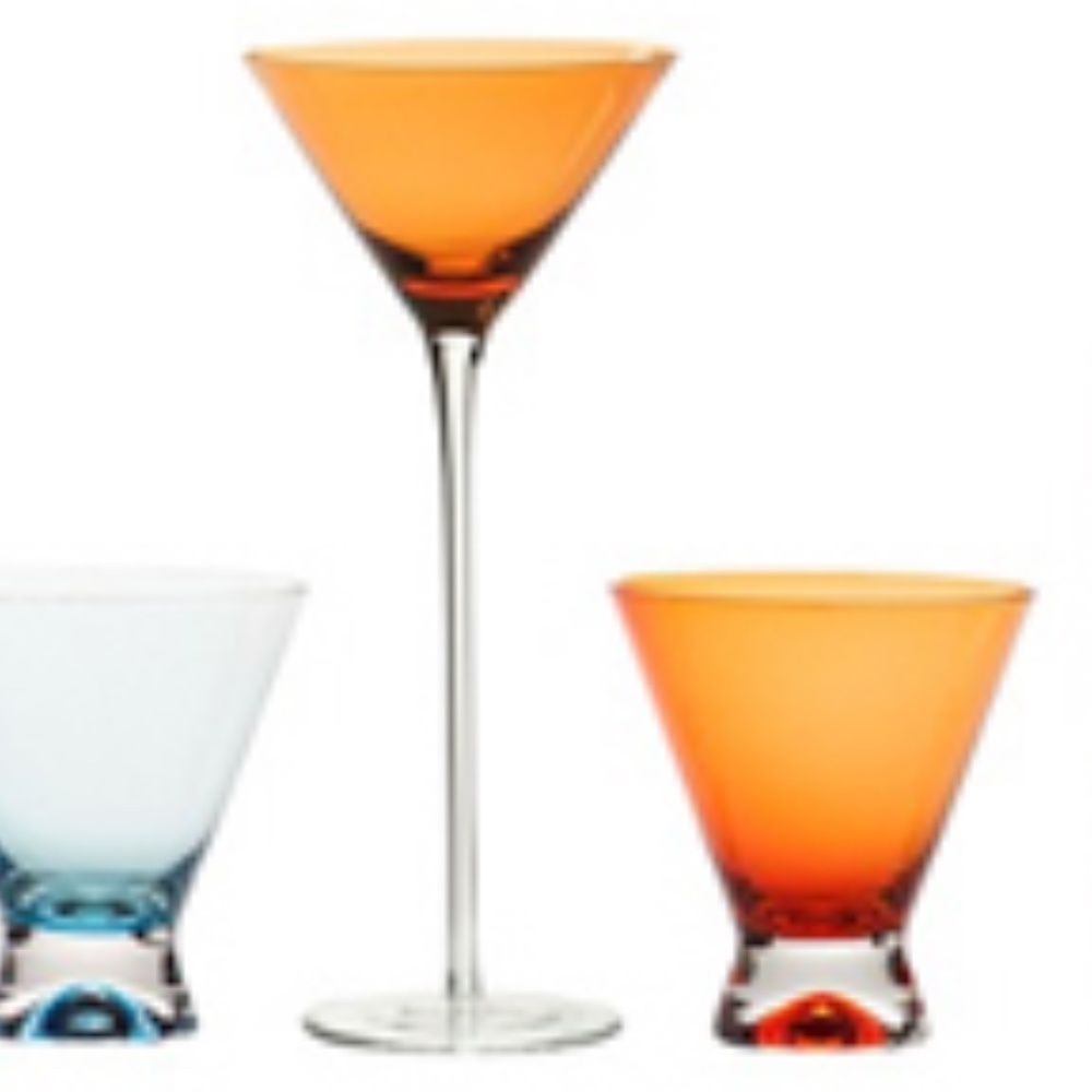 CB2 Small Martini Orange Glass